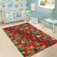 Mele Kalikimaka Pakalana Pikake Lei Area Rug Hawaiian Rodeo Paniolo Omaomao Palaka LT9 - Polynesian Pride
