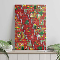 Mele Kalikimaka Pakalana Pikake Lei Canvas Wall Art Hawaiian Rodeo Paniolo Omaomao Palaka LT9 - Polynesian Pride