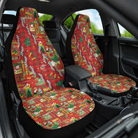 Mele Kalikimaka Pakalana Pikake Lei Car Seat Cover Hawaiian Rodeo Paniolo Omaomao Palaka LT9 One Size Green - Polynesian Pride