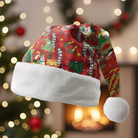 Mele Kalikimaka Pakalana Pikake Lei Christmas Santa Hat Hawaiian Rodeo Paniolo Omaomao Palaka LT9 Without Fur Green - Polynesian Pride