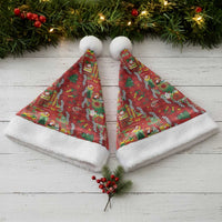 Mele Kalikimaka Pakalana Pikake Lei Christmas Santa Hat Hawaiian Rodeo Paniolo Omaomao Palaka LT9 - Polynesian Pride