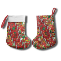 Mele Kalikimaka Pakalana Pikake Lei Christmas Stocking Hawaiian Rodeo Paniolo Omaomao Palaka LT9 - Polynesian Pride