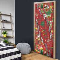 Mele Kalikimaka Pakalana Pikake Lei Door Cover Hawaiian Rodeo Paniolo Omaomao Palaka LT9 - Polynesian Pride