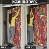 Mele Kalikimaka Pakalana Pikake Lei Door Cover Hawaiian Rodeo Paniolo Omaomao Palaka LT9 - Polynesian Pride