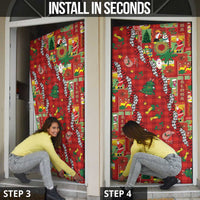 Mele Kalikimaka Pakalana Pikake Lei Door Cover Hawaiian Rodeo Paniolo Omaomao Palaka LT9 - Polynesian Pride