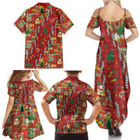 Mele Kalikimaka Pakalana Pikake Lei Family Matching Summer Maxi Dress and Hawaiian Shirt Hawaiian Rodeo Paniolo Omaomao Palaka LT9 - Polynesian Pride