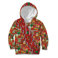Mele Kalikimaka Pakalana Pikake Lei Kid Hoodie Hawaiian Rodeo Paniolo Omaomao Palaka - Polynesian Pride