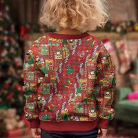 Mele Kalikimaka Pakalana Pikake Lei Kid Ugly Christmas Sweater Hawaiian Rodeo Paniolo Omaomao Palaka LT9 - Polynesian Pride