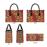 Mele Kalikimaka Pakalana Pikake Lei Leather Bag Hawaiian Rodeo Paniolo Omaomao Palaka LT9 - Polynesian Pride