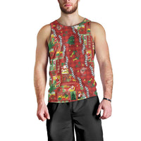 Mele Kalikimaka Pakalana Pikake Lei Men Tank Top Hawaiian Rodeo Paniolo Omaomao Palaka LT9 - Polynesian Pride