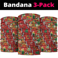 Mele Kalikimaka Pakalana Pikake Lei Neck Gaiter Hawaiian Rodeo Paniolo Omaomao Palaka LT9 package One Size: 25*50cm Green - Polynesian Pride
