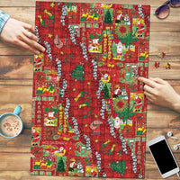 Mele Kalikimaka Pakalana Pikake Lei Puzzle Hawaiian Rodeo Paniolo Omaomao Palaka LT9 Green - Polynesian Pride