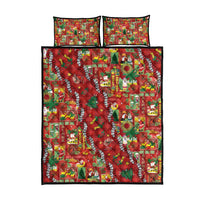 Mele Kalikimaka Pakalana Pikake Lei Quilt Bed Set Hawaiian Rodeo Paniolo Omaomao Palaka LT9 - Polynesian Pride