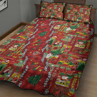 Mele Kalikimaka Pakalana Pikake Lei Quilt Bed Set Hawaiian Rodeo Paniolo Omaomao Palaka LT9 - Polynesian Pride