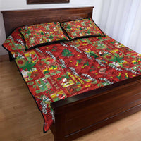 Mele Kalikimaka Pakalana Pikake Lei Quilt Bed Set Hawaiian Rodeo Paniolo Omaomao Palaka LT9 - Polynesian Pride
