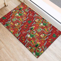 Mele Kalikimaka Pakalana Pikake Lei Rubber Doormat Hawaiian Rodeo Paniolo Omaomao Palaka LT9 - Polynesian Pride