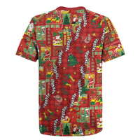 Mele Kalikimaka Pakalana Pikake Lei Rugby Jersey Hawaiian Rodeo Paniolo Omaomao Palaka LT9 - Polynesian Pride