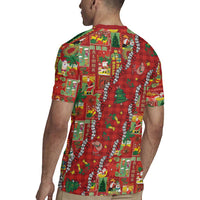 Mele Kalikimaka Pakalana Pikake Lei Rugby Jersey Hawaiian Rodeo Paniolo Omaomao Palaka LT9 - Polynesian Pride