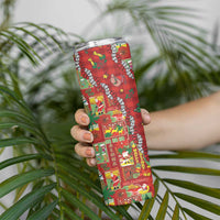 Mele Kalikimaka Pakalana Pikake Lei Skinny Tumbler Hawaiian Rodeo Paniolo Omaomao Palaka LT9 - Polynesian Pride
