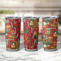 Mele Kalikimaka Pakalana Pikake Lei Tumbler Cup Hawaiian Rodeo Paniolo Omaomao Palaka LT9 - Polynesian Pride