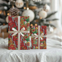 Mele Kalikimaka Pakalana Pikake Lei Wrapping Paper Hawaiian Rodeo Paniolo Omaomao Palaka LT9 - Polynesian Pride