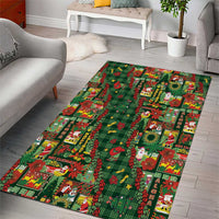 Mele Kalikimaka Pakalana Pikake Lei Area Rug Hawaiian Rodeo Paniolo Ulaula Palaka LT9 - Polynesian Pride