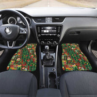 Mele Kalikimaka Pakalana Pikake Lei Car Mats Hawaiian Rodeo Paniolo Ulaula Palaka LT9 Set 2pcs - Front Red - Polynesian Pride