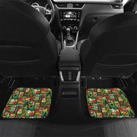 Mele Kalikimaka Pakalana Pikake Lei Car Mats Hawaiian Rodeo Paniolo Ulaula Palaka LT9 Set 2pcs - Back Red - Polynesian Pride