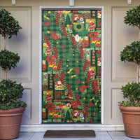 Mele Kalikimaka Pakalana Pikake Lei Door Cover Hawaiian Rodeo Paniolo Ulaula Palaka LT9 Red - Polynesian Pride