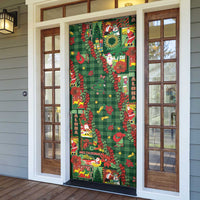 Mele Kalikimaka Pakalana Pikake Lei Door Cover Hawaiian Rodeo Paniolo Ulaula Palaka LT9 - Polynesian Pride