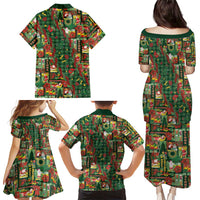 Mele Kalikimaka Pakalana Pikake Lei Family Matching Puletasi and Hawaiian Shirt Hawaiian Rodeo Paniolo Ulaula Palaka LT9 - Polynesian Pride