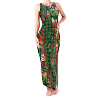 Mele Kalikimaka Pakalana Pikake Lei Family Matching Tank Maxi Dress and Hawaiian Shirt Hawaiian Rodeo Paniolo Ulaula Palaka LT9 Mom's Dress Red - Polynesian Pride