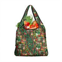 Mele Kalikimaka Pakalana Pikake Lei Grocery Bag Hawaiian Rodeo Paniolo Ulaula Palaka LT9 1-pack One Size Red - Polynesian Pride