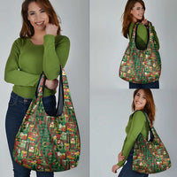 Mele Kalikimaka Pakalana Pikake Lei Grocery Bag Hawaiian Rodeo Paniolo Ulaula Palaka LT9 - Polynesian Pride
