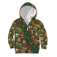 Mele Kalikimaka Pakalana Pikake Lei Kid Hoodie Hawaiian Rodeo Paniolo Ulaula Palaka LT9 Zip Hoodie Red - Polynesian Pride