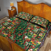 Mele Kalikimaka Pakalana Pikake Lei Quilt Bed Set Hawaiian Rodeo Paniolo Ulaula Palaka LT9 - Polynesian Pride