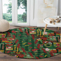 Mele Kalikimaka Pakalana Pikake Lei Round Carpet Hawaiian Rodeo Paniolo Ulaula Palaka LT9 - Polynesian Pride