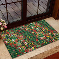 Mele Kalikimaka Pakalana Pikake Lei Rubber Doormat Hawaiian Rodeo Paniolo Ulaula Palaka LT9 - Polynesian Pride
