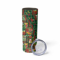 Mele Kalikimaka Pakalana Pikake Lei Skinny Tumbler Hawaiian Rodeo Paniolo Ulaula Palaka LT9 - Polynesian Pride