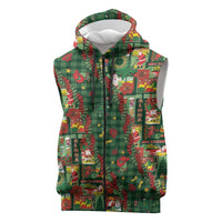 Mele Kalikimaka Pakalana Pikake Lei Sleeveless Zip Hoodie Hawaiian Rodeo Paniolo Ulaula Palaka LT9 Red - Polynesian Pride