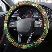 Mele Kalikimaka Pakalana Pikake Lei Steering Wheel Cover Hawaiian Rodeo Paniolo Ulaula Palaka LT9 - Polynesian Pride