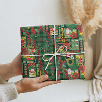 Mele Kalikimaka Pakalana Pikake Lei Wrapping Paper Hawaiian Rodeo Paniolo Ulaula Palaka LT9 - Polynesian Pride