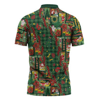 Mele Kalikimaka Pakalana Pikake Lei Zipper Polo Shirt Hawaiian Rodeo Paniolo Ulaula Palaka LT9 - Polynesian Pride