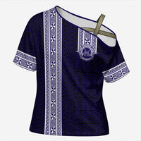 Tonga Queen Salote College 100 years Cross Shoulder Shirt QSC 1926-2026 Tongan Pattern