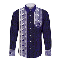 Tonga Queen Salote College 100 years Long Sleeve Button Shirt QSC 1926-2026 Tongan Pattern