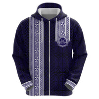 Tonga Queen Salote College 100 years Zip Hoodie QSC 1926-2026 Tongan Pattern