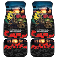 Kangaroo-Kiwi Soldier ANZAC Personalised Car Mats Golden Wattle and Pohutukawa Flowers LT9 - Polynesian Pride