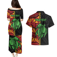 Personalised Tonga Emancipation Day Couples Matching Puletasi and Hawaiian Shirt Puleanga Fakatui O Since 1970 LT9 - Polynesian Pride