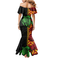 Personalised Tonga Emancipation Day Family Matching Mermaid Dress and Hawaiian Shirt Puleanga Fakatui O Since 1970 LT9 - Polynesian Pride