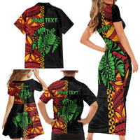 Personalised Tonga Emancipation Day Family Matching Short Sleeve Bodycon Dress and Hawaiian Shirt Puleanga Fakatui O Since 1970 LT9 - Polynesian Pride